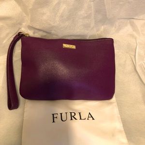 Rich purple Furla wristlet